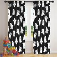 thumbnail image 5 of Blackout Kids Curtains,Black Halloween Ghosts with Boo Childrens Insulated Curtains Set Of 2,Bedroom Essentials,Toddler Room Decor 42"x84", 5 of 5