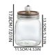 thumbnail image 3 of 35Oz Vintage Style Glass Sealed Jar Clear Kitchen Storage Container With Airtight Wooden Lid For Cookies Candy Coffee Beans Snacks And Dry Food Organization, 3 of 8