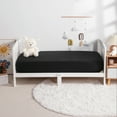 thumbnail image 6 of Kelnaro Black Fitted Crib Sheet 1 Pack 28x52 Inch, Soft Microfiber Toddler Fitted Sheet, Machine Washable for Girls & Boys, 6 of 6