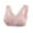 Pink, variant on Bigersell Strapless Backless Bra Women Adjustment Sports Front Closure Elastic Breathable Lace Trim Bra Tall Size Corset Bra, Style 726, Brown 36B