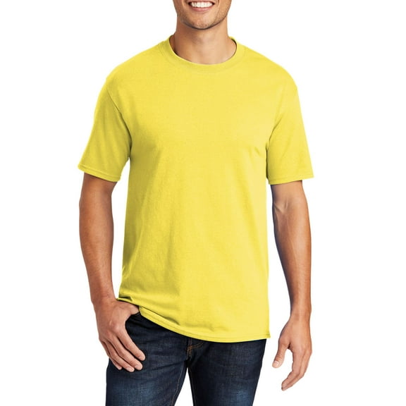 Just Blanks Heavyweight T-Shirt – Soft, Durable Cotton Tee with Classic Fit for Everyday Comfort, Yellow, 4XLT