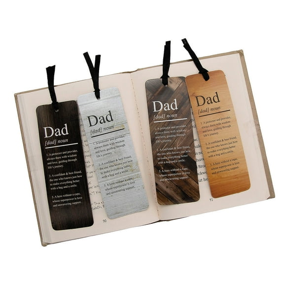 Fun Express 2" x 6" Dad Noun Multicolor Cardstock Bookmarks – 24 Pieces