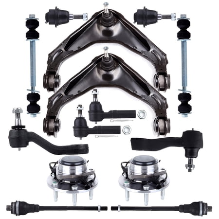 AUTOMUTO 14PCS Front Control Arm And Lower Ball Joint Pitman Arm Sway Bar End Link Tie Rod End Fit for 2001-2003 for Chevrolet for Silverado 1500 HD/2001-2003 for GMC for Sierra 1500 HD