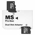 thumbnail image 2 of SANOXY Memory Card Adapter Dual Slot MicroSD to MS Duo White, 2 of 6