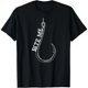 thumbnail image 1 of Camiseta Divertida para Pescadores - Gancho de Pesca Mordió - Bass, Bagre, Lucio - Regalo para Hombres y Mujeres - Negro y Blanco, 1 of 7