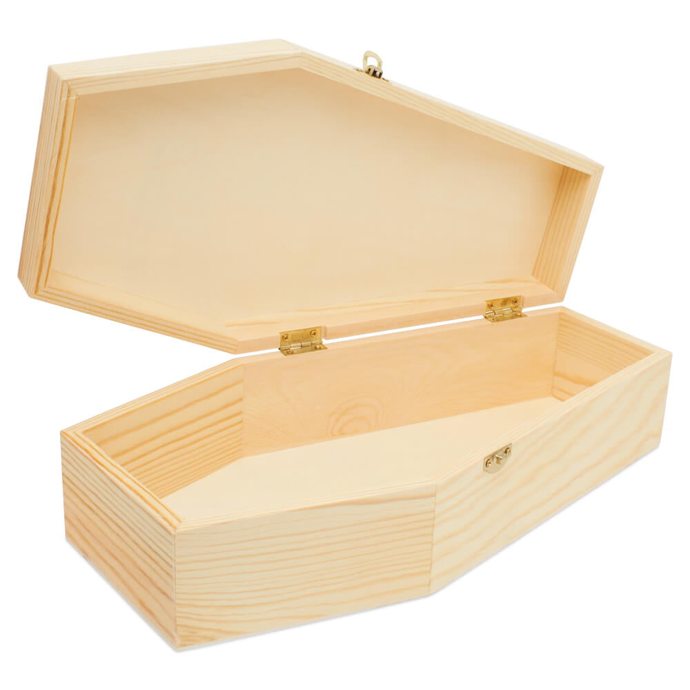 2 Coffin Coffins Boxes Wooden Halloween Gift Decor Candy crafters Jewelry Box 
