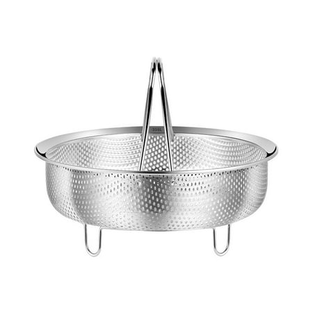 

ZHOSXRC Steaming Basket Drain Basket Metal Steamer Insert with Handle Stainless Steel Steamer Basket Rice Cooker Steamer Plate for Food Steaming Cooling and Roasting Cooking