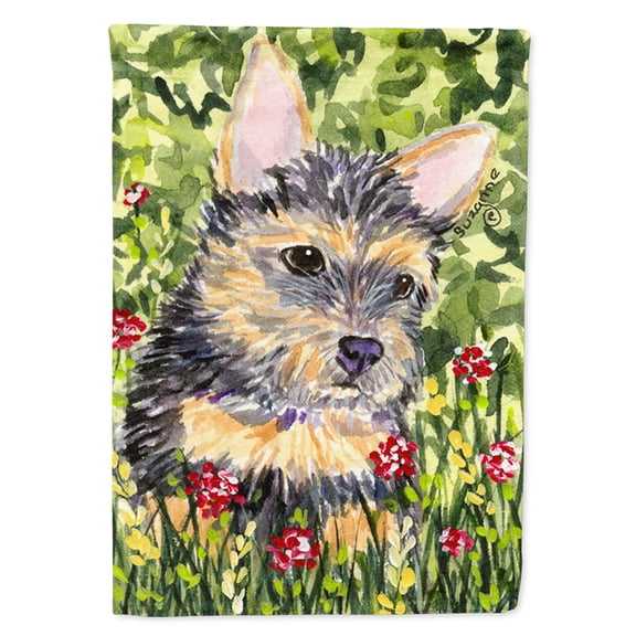 Norwich Terrier Flag Canvas House Size