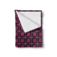 thumbnail image 2 of Floral Soft Flannel Fleece Throw Blanket, Vibrant Essence Botany Lily Blooms Boho Pansy Shabby Motif, Cozy Plush for Indoor and Outdoor Use, 50" x 60", Burgundy Magenta Teal, by Ambesonne, 2 of 6