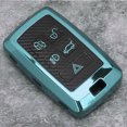 thumbnail image 4 of Funda protectora para llave inteligente de coche, estilo fibra de carbono, compatible con Land Rover Range Rover, color verde, 4 of 8