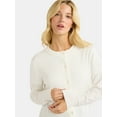 thumbnail image 5 of Free Assembly Women’s and Women's Plus Cozy Yarn Crewneck Cardigan Sweater with Long Sleeves, Midweight, Sizes XS-4X, 5 of 5
