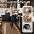 thumbnail image 4 of SIXHOME Kitchen Rugs and Mats Set 20"x32" and 20"x71" Non-Slip Washable Kitchen Floor Mats, Farmhouse Runner and Small Rug for Kitchen Hallway Laundry Room Decor in Brown Beige, 4 of 6