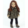 thumbnail image 3 of Sophia's 4-Piece Leopard Print Coat, Hat, and Boots with Black Leggings for 18" Dolls, Multi, 3 of 5
