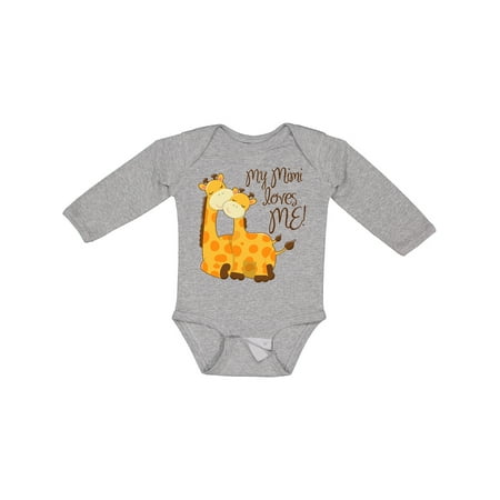 

Inktastic My Mimi Loves Me! Gift Baby Boy or Baby Girl Long Sleeve Bodysuit