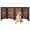 Antique Brown, variant on Free Standing Dog Gate – 4 Panel Foldable Wooden pet gate Indoor 72" W x 24" H, Hand-Carved Solid Wood & MDF, Portable Indoor Gate for Doorways, Halls, Stairs – Fully Assembled, Antique White