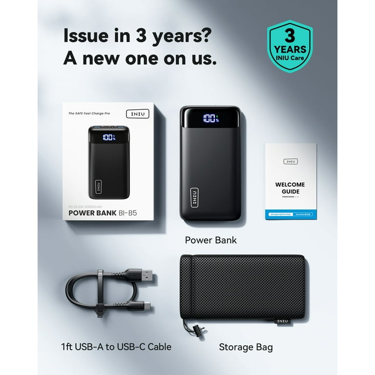 ※ゆう　漢pow　2袋 Amazon.com: INIU Portable Charger, Smallest 22.5W 20000mAh USB C