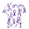 thumbnail image 5 of UPPADA Summer Tops for Women 2024 Alzheimers Awareness Shirts Round Neck Dressy Casual Blouses Purple Ribbon Support Shirts Dementia Alzheimers Tshirts,Alzheimers Awareness Shirts Women, 5 of 5
