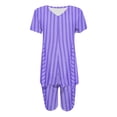 thumbnail image 3 of Blusas para las Mujeres Casual Impreso Cuello en V Manga Corta Blusa Pantalones Cortos, Conjuntos de Ropa para las Mujeres, 3 of 5