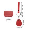 thumbnail image 2 of Uxcell Leather Keychain Blanks, 2 Pack Cowhide Key Fob with Key Rings for Laser Engraving, Red, 2 of 6