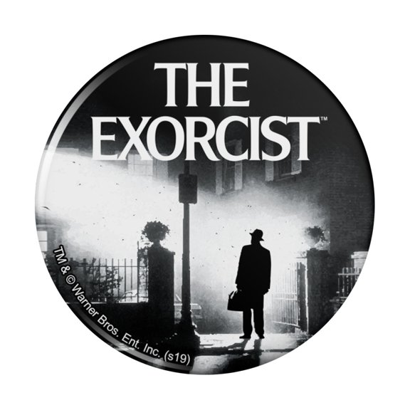 The Exorcist Logo and Silhouette Pinback Button Pin