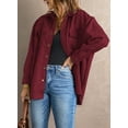 thumbnail image 4 of Asyoly Women Winter Shacket Jacket Long Sleeve Button Down Faux Suede Jacket Coats Casual Outwear with Pockets S-XXL, 4 of 6
