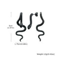 thumbnail image 3 of Snake Earrings for Women Men, Punk Gothic Stainless Steel Stud Earrings, Hypoallergenic Black Snakes Jewelry with Zircon, Statement Cool Rock Hip Hop Biker Earring Halloween Gifts, 3 of 4