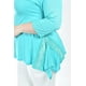 thumbnail image 4 of Blusa asimetrica con detalles de encaje Roman Fashion /Tallas Extras, 274 (Menta) verde claro 42, 4 of 6