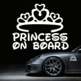 thumbnail image 1 of Princess on Board Sticker for Car Window, Windshield and Body, Die Cut Kids Safety Stickers and Signs, Baby Girl on Board Decal Pink (7."x5.7) (Reflective Silver), 1 of 6