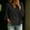 Black, variant on NTACZA Summer Tops for Women 2026 3/4 Sleeve Blouse V-Neck Casual Tie Asymmetric Relaxed Fit Shirts Vacation Beach Black L
