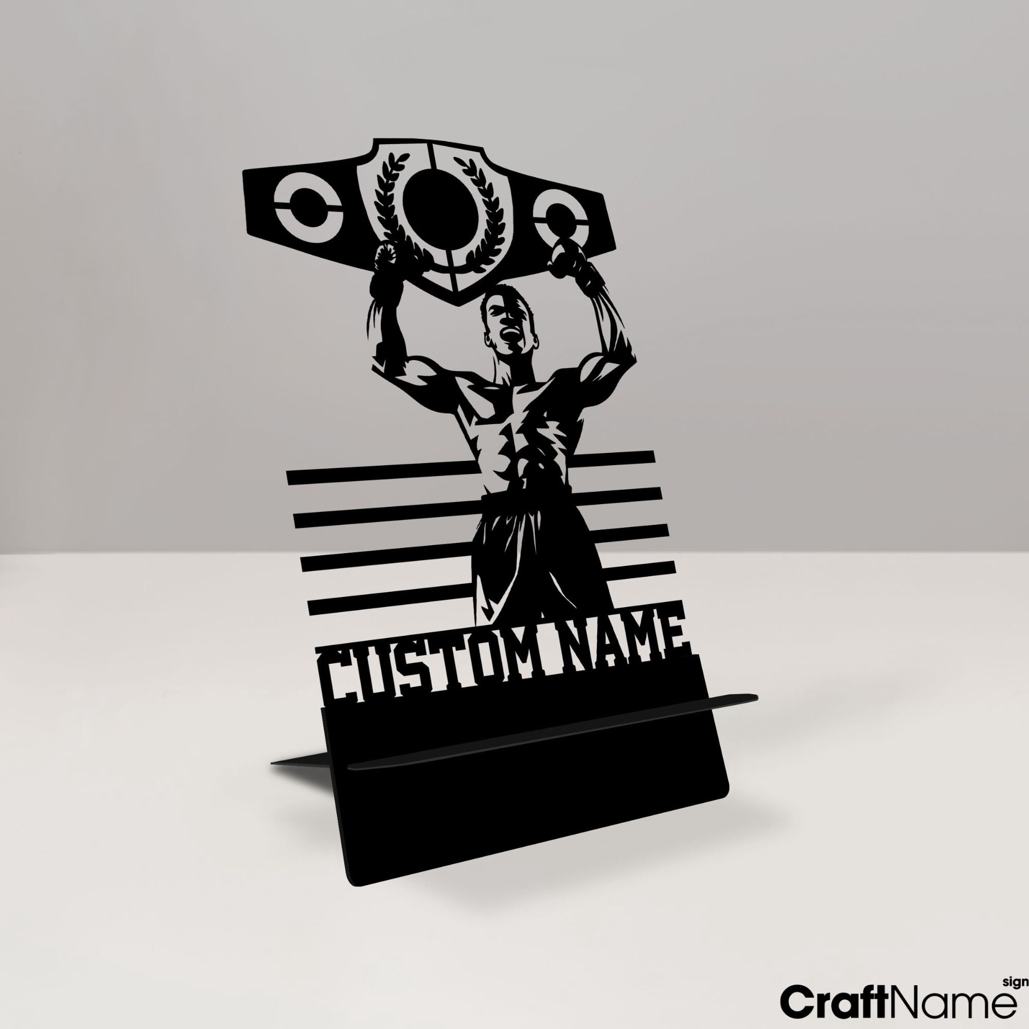 Craftnamesign Custom Boxing Metal Cell Phone Desk Holder, Metal Boxing Phone Holder Phone Stand