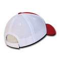 thumbnail image 3 of Decky 204 Low Crown Air Mesh Baseball Cap-Red/White, 3 of 3