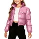 thumbnail image 4 of Parkas de manga larga para niños, de invierno, de color liso, estilo corto, cálidas y gruesas, con cremallera, de poliéster., 4 of 6