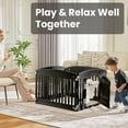 thumbnail image 4 of Demi Bonn Dog Playpen, 4-Panel 24" Pet Playpen, Puppy Playpen, Indoor/Outdoor Dog Pen, Foldable Pet Exercise Pen, Black, 4 of 7