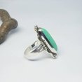 thumbnail image 4 of Opolski Vintage Finger Decor Oblong Turquoise Ring Women Wedding Engagement Jewelry, 4 of 6