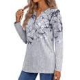 thumbnail image 4 of Fantaslook Henley Long Sleeve Shirts for Women Casual V Neck Fall Tops Dressy Work Blouses, 4 of 9