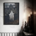 thumbnail image 2 of Ghost By The House Poster, Vintage Photography, Art Poster Print, Gothic Occult Poster, Halloween Poster, Wall Decor, Halloween Decor, 2 of 7