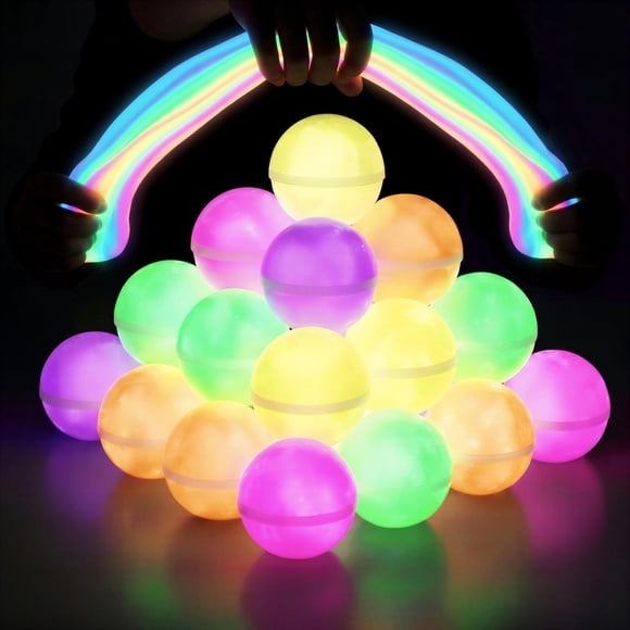 Slime Balls MOSHRERUHUA, 24 unidades, juguete suave que brilla en la oscuridad