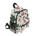 thumbnail image 2 of FORMRS School Backpack with Front Zippered Pocket 12" Student Travel Daypack, White Christmas Holly, 2 of 6