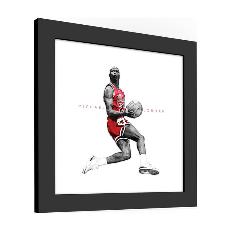 Gallery Pops Michael Jordan - Iconic Jordan Wall Art, Black Framed