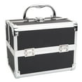 thumbnail image 3 of Ktaxon Portable Aluminum Makeup Storage Case Train Case Bag with Mirror Lock Black Jewelry Box, 3 of 4