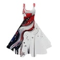 thumbnail image 5 of Women's 4th of July Patriotic Dress, Women Sexy Off-Shoulder Punk Mini Dress, Independence Day American Flag Printed Retro Design, Bodycon Sleeveless Party Dress,Wine M, 5 of 5