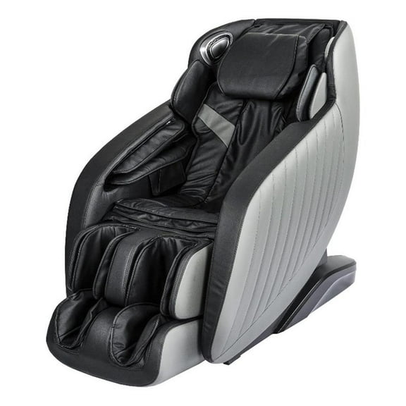 Maklaine Black Faux Leather Zero Gravity Recliner 3D Programmable Massage Chair