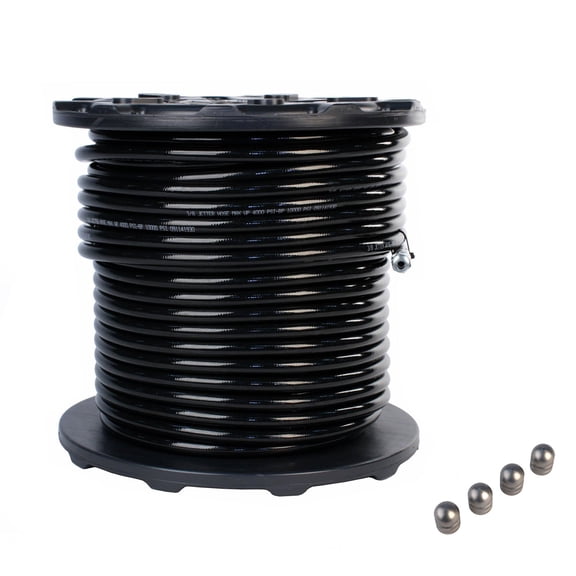 Sewer Jetter Hose & 4 Nozzles 3/8"x 300' 4400 PSI & 4.8 Orifice Stainless Steel DLX Thruster Flusher Degreaser Spinner