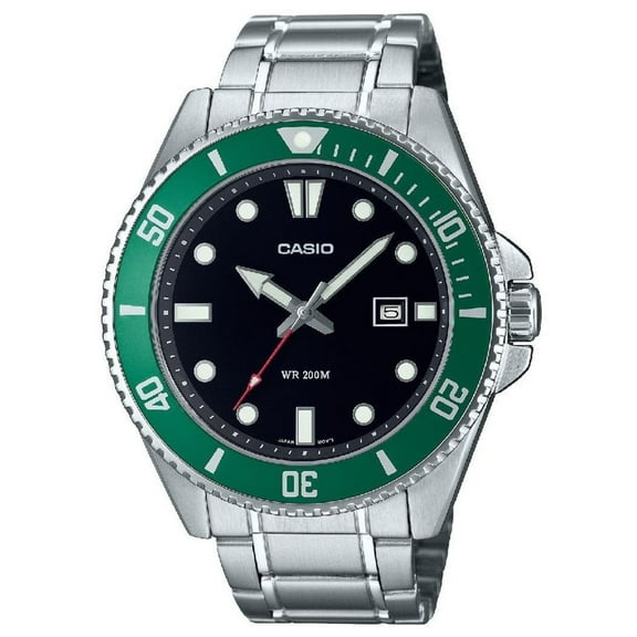 Men's Casio Diver's Style 200 M Sports Hulk MDV-107D Steel Watch MDV107D-3A