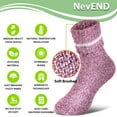 thumbnail image 5 of NevEND 6 Pairs Womens Merino Wool Thermal Socks Winter Warm Thick Hiking Cozy Boot Crew Comfy Shoe Size 5-10, 5 of 9