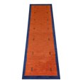 thumbnail image 5 of Rugsotic Carpets Handmade Rugs Hand Knotted Loom Runner 2'6''x12' Orange Blue Wool for Indoor Use, 5 of 5