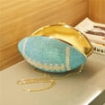 thumbnail image 4 of Sacs Pochette Balle Ellipse Rugby pour Femmes Soirée pour Sacs à Main en Strass Dames Fête Sac à Souper, 4 of 5