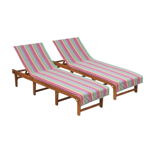 Funda para Silla de Piscina COTTON CRAFT Dobby Terry 2 Paquetes Rosa