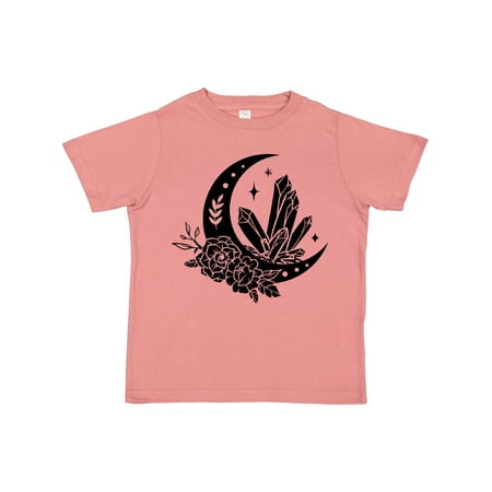 

Inktastic Crystals Moon and Flower Design with Stars Gift Toddler Boy or Toddler Girl T-Shirt