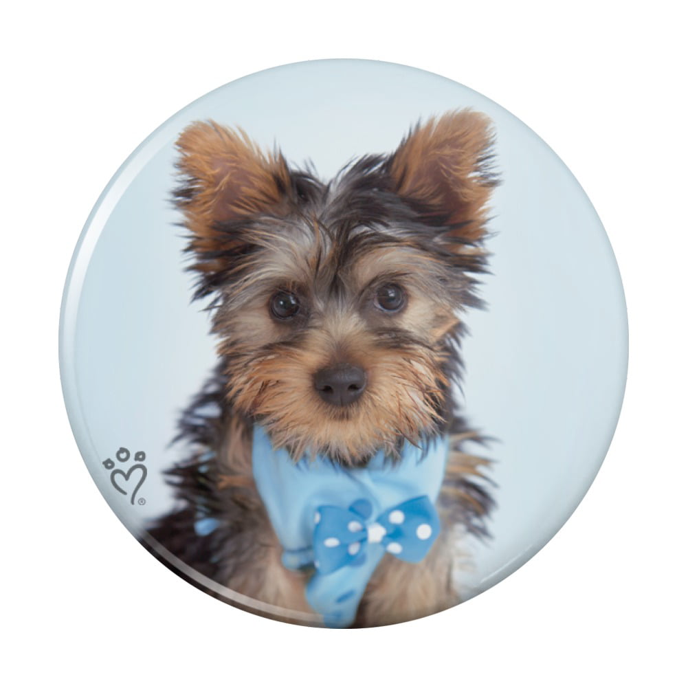 I LOVE MY YORKSHIRE TERRIER DOG PUPPY 3" SAFETY PIN BACK BUTTON 